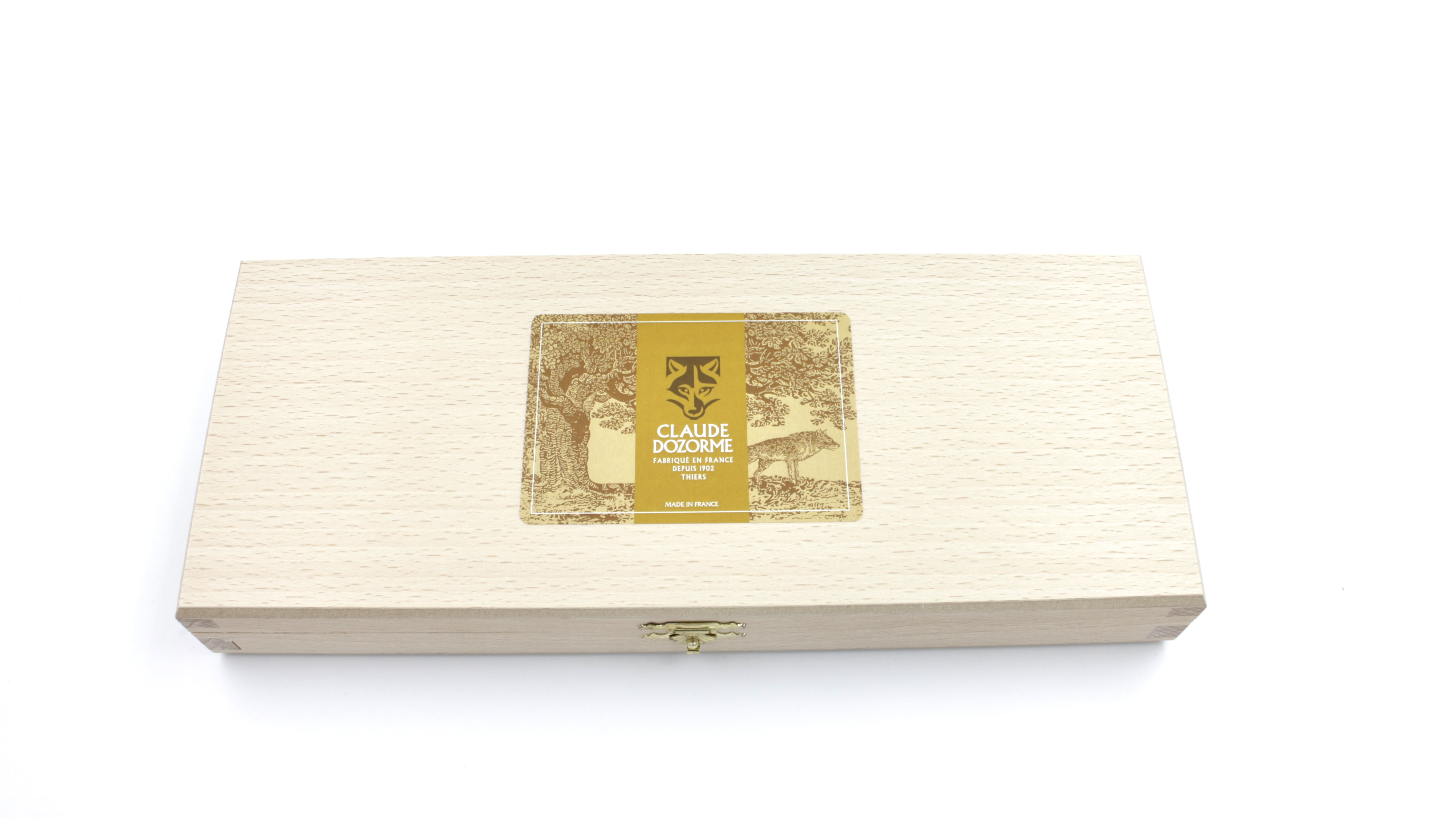 Claude DOZORME Laguiole Steakmesser Set 4-tlg. Olive Messingbacken