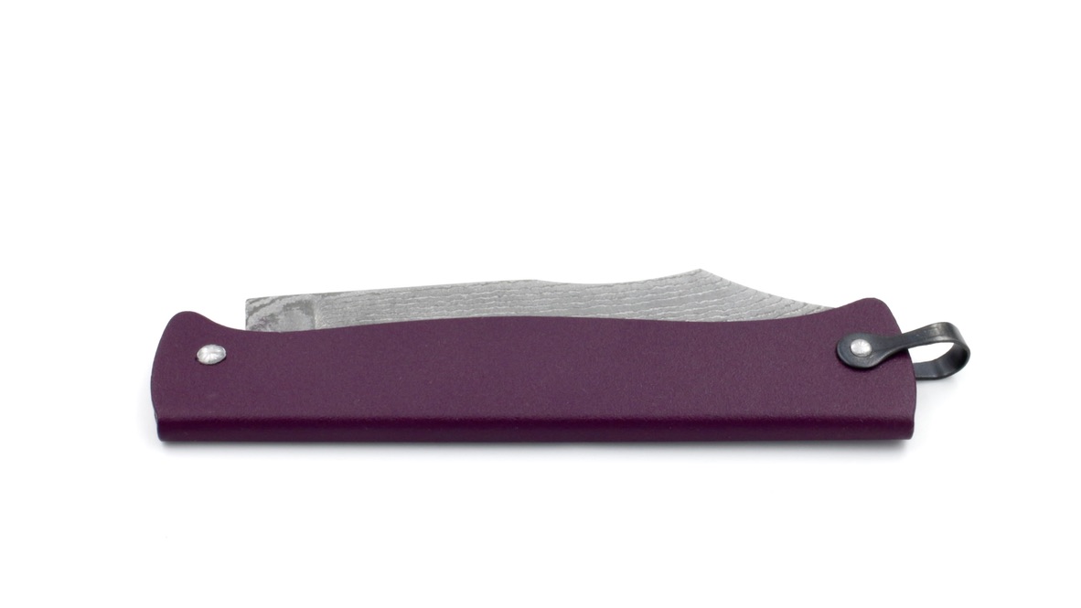Cognet DOUK-DOUK knife 11 cm TAKEFU VG10 damascus aubergine