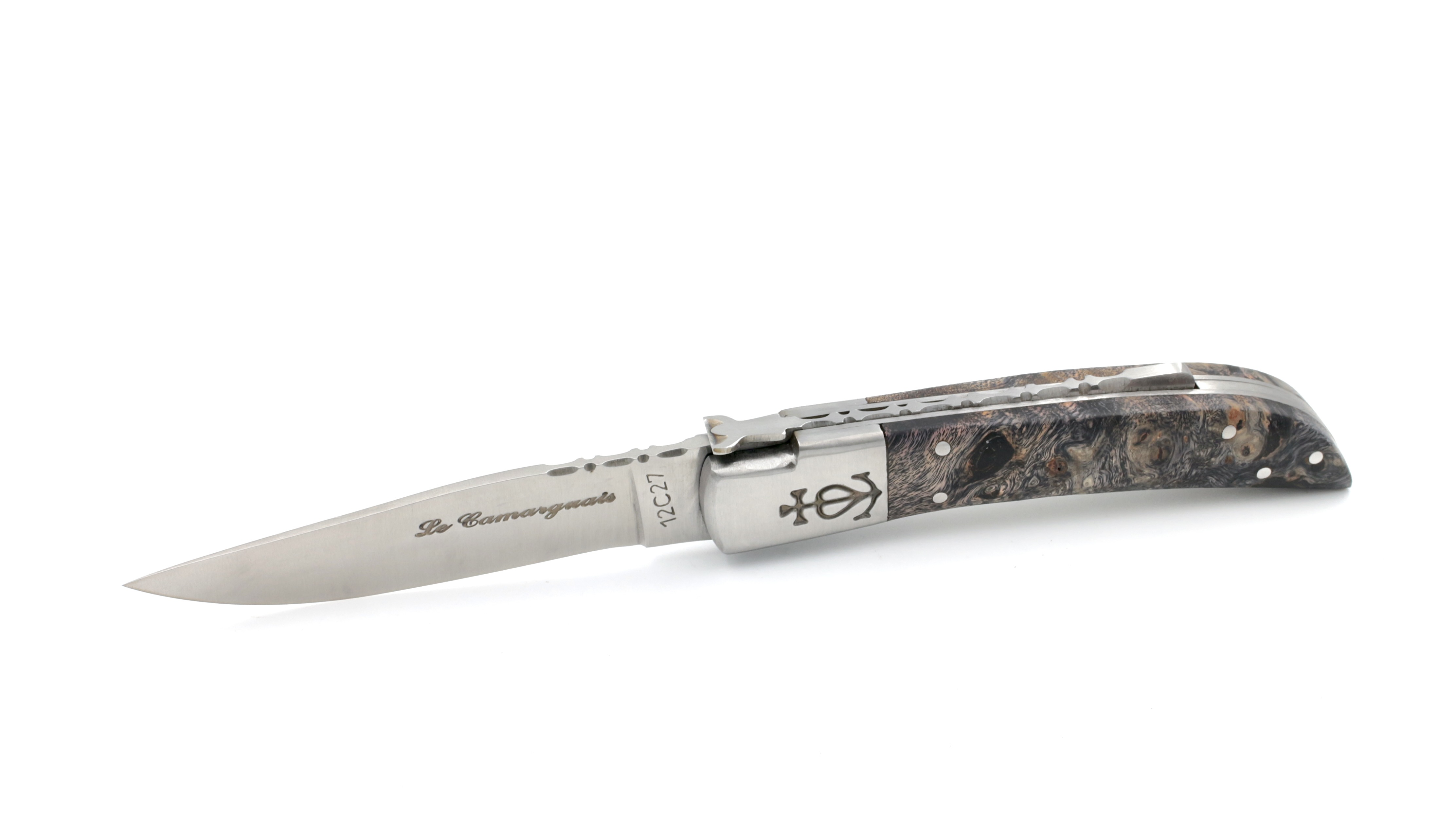 Le Camarguais knife poplar burlwood 12 cm