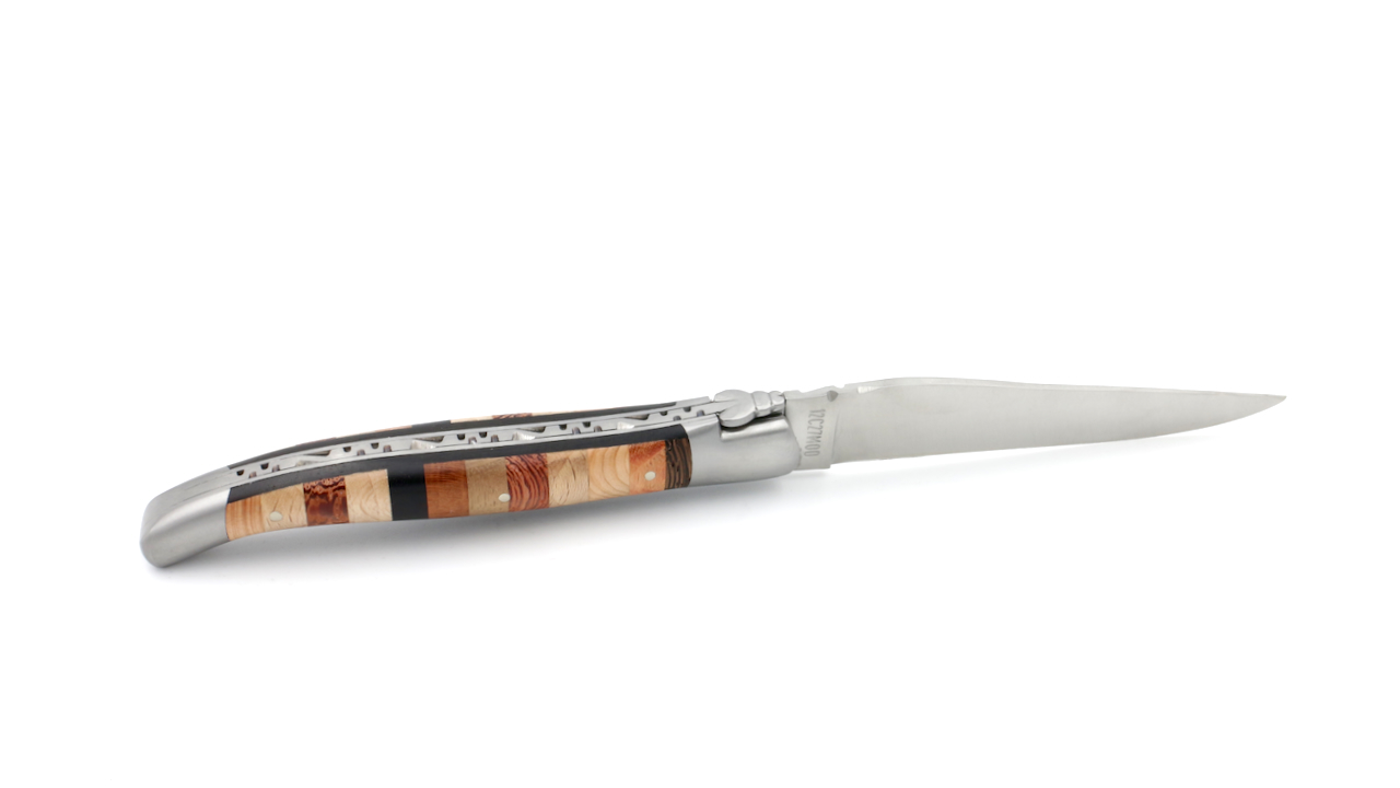 Laguiole en Aubrac  Edelhölzer/Marqueterie matt  12 cm
