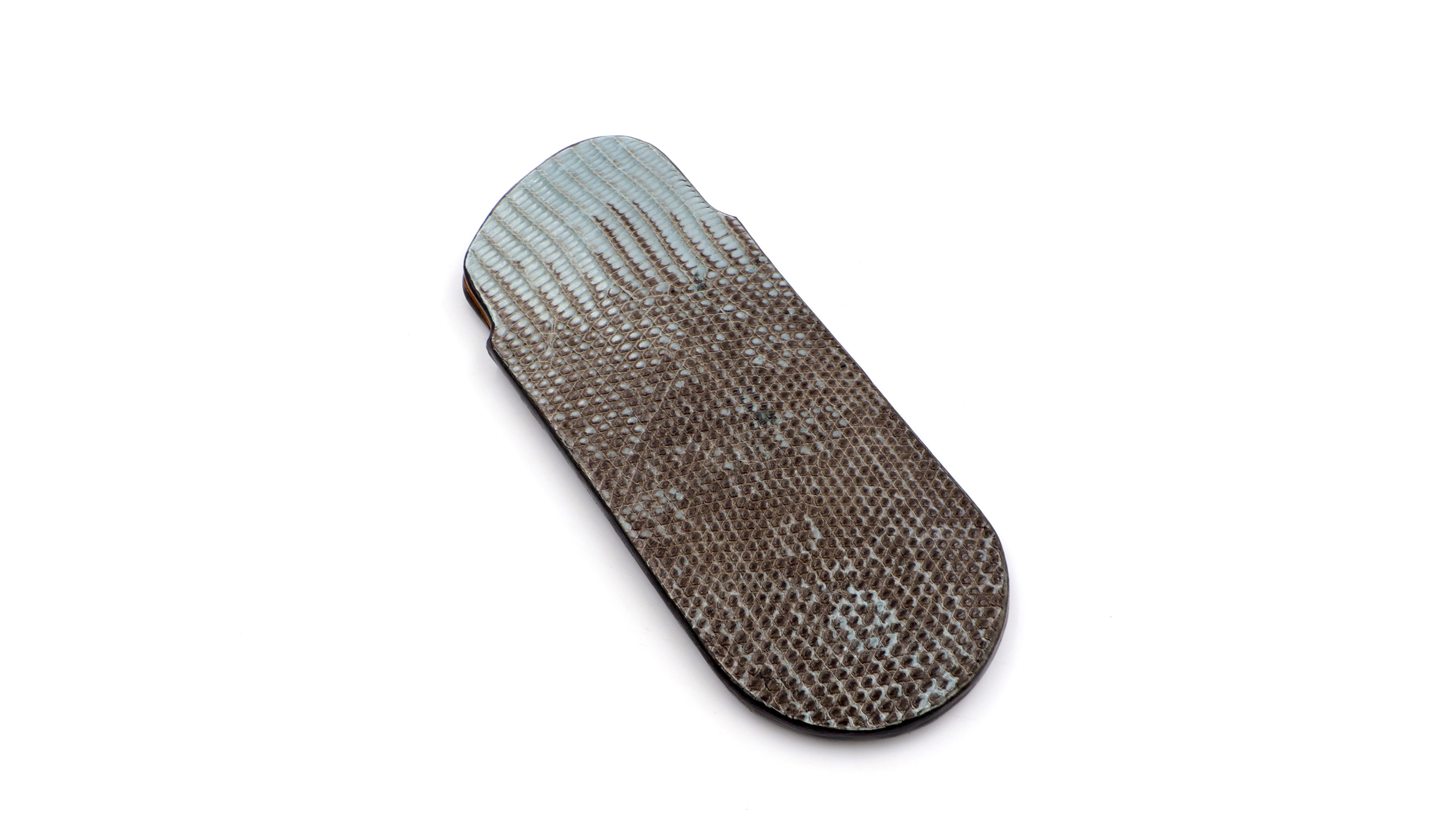 Atelier N°7 Stecketui Echsenleder grau 14,5 cm      
