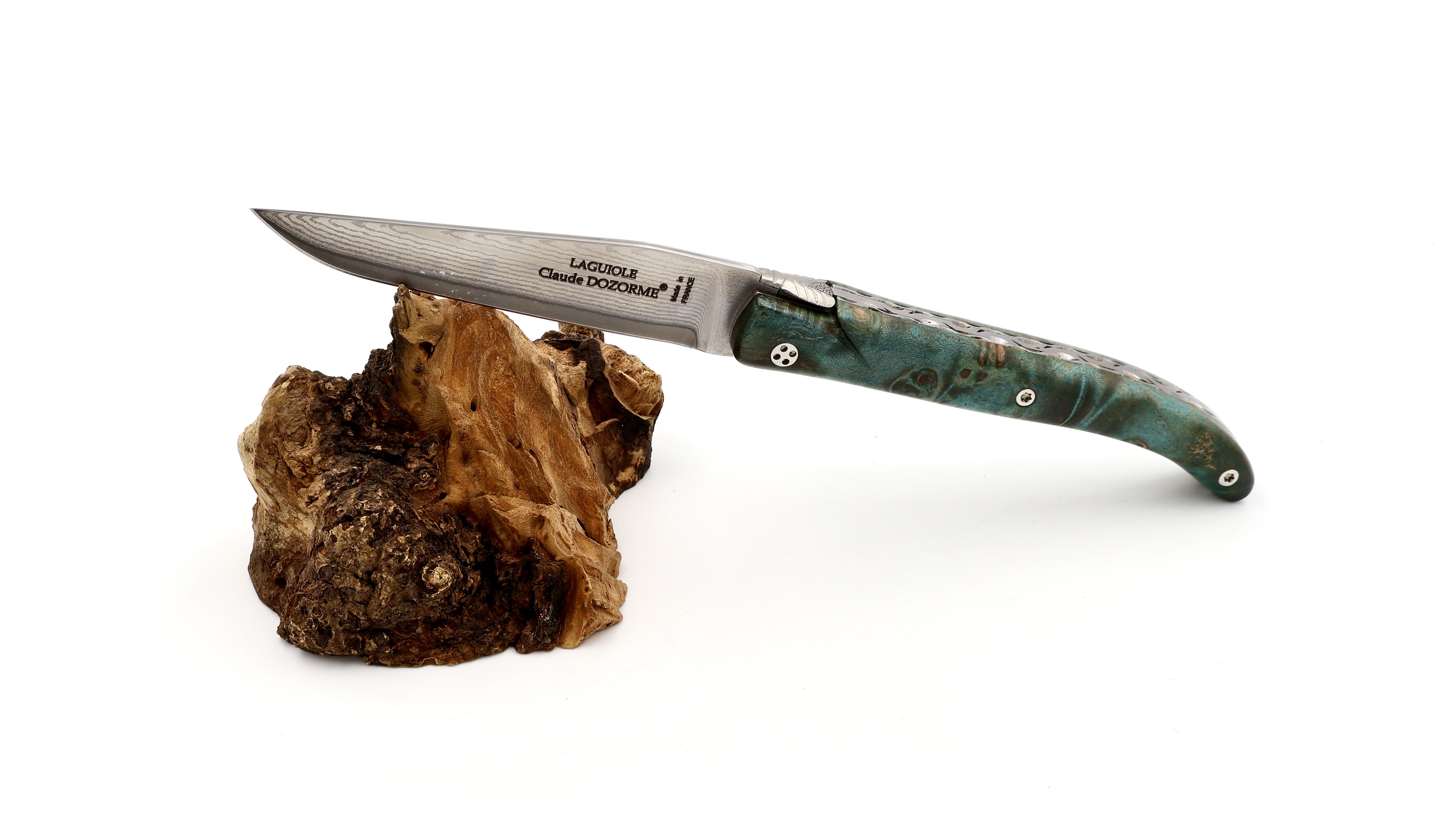 Claude DOZORME Laguiole maple burlwood 12 cm VG10 damascus
