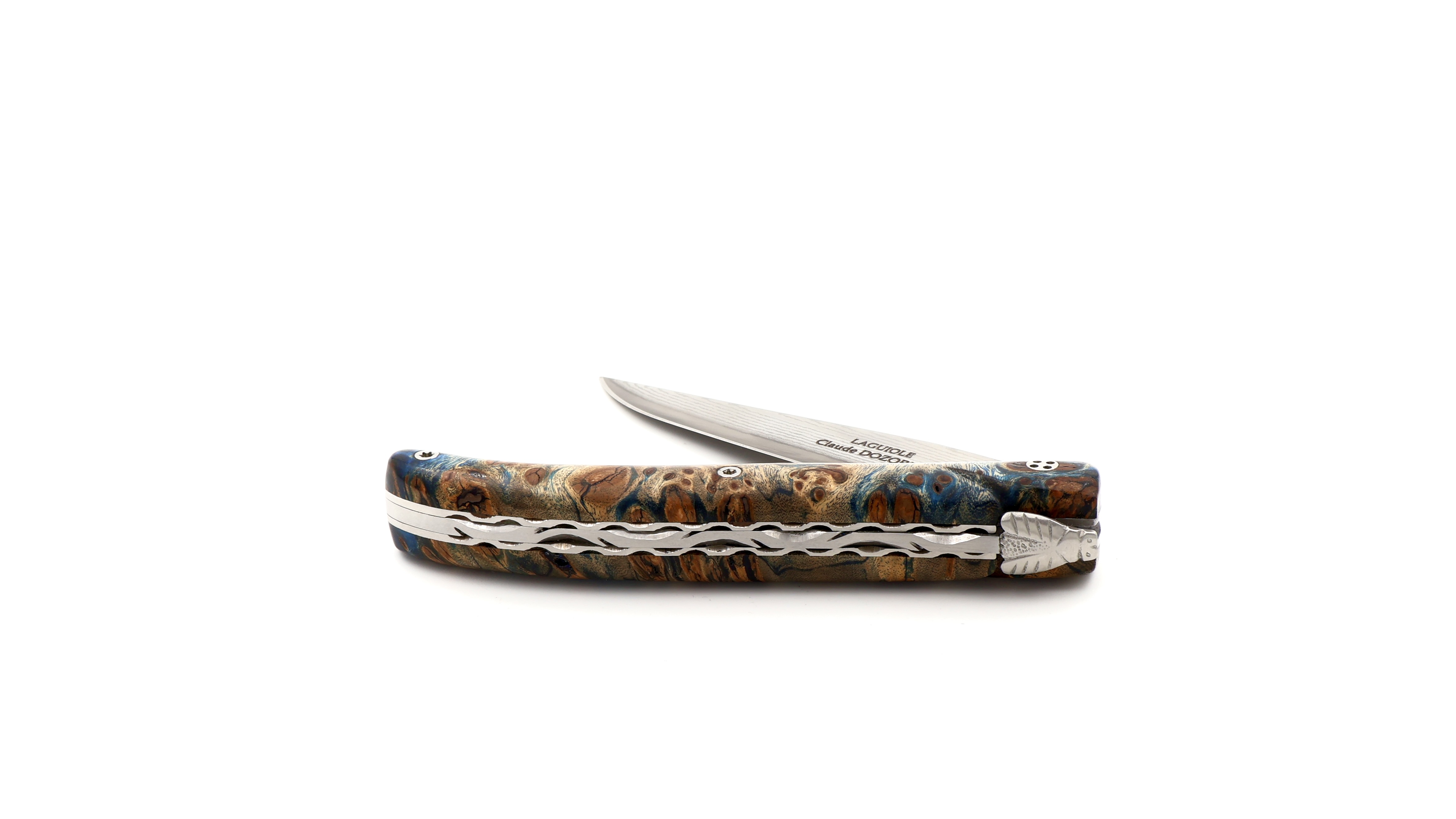 Claude DOZORME Laguiole maple burlwood 12 cm VG10 damascus