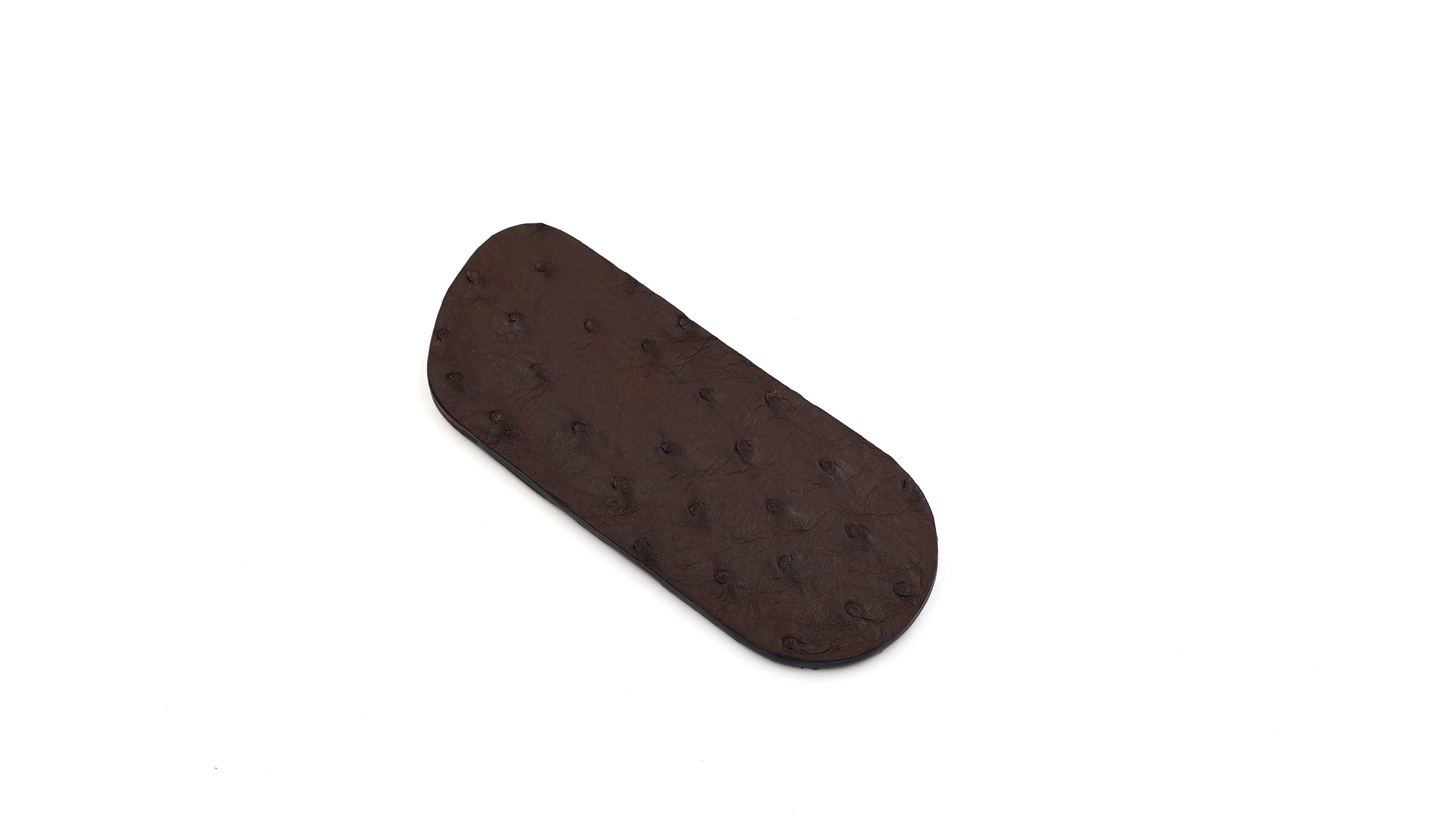 Atelier N°7 Stecketui Straussenleder dunkelbraun 14 cm   