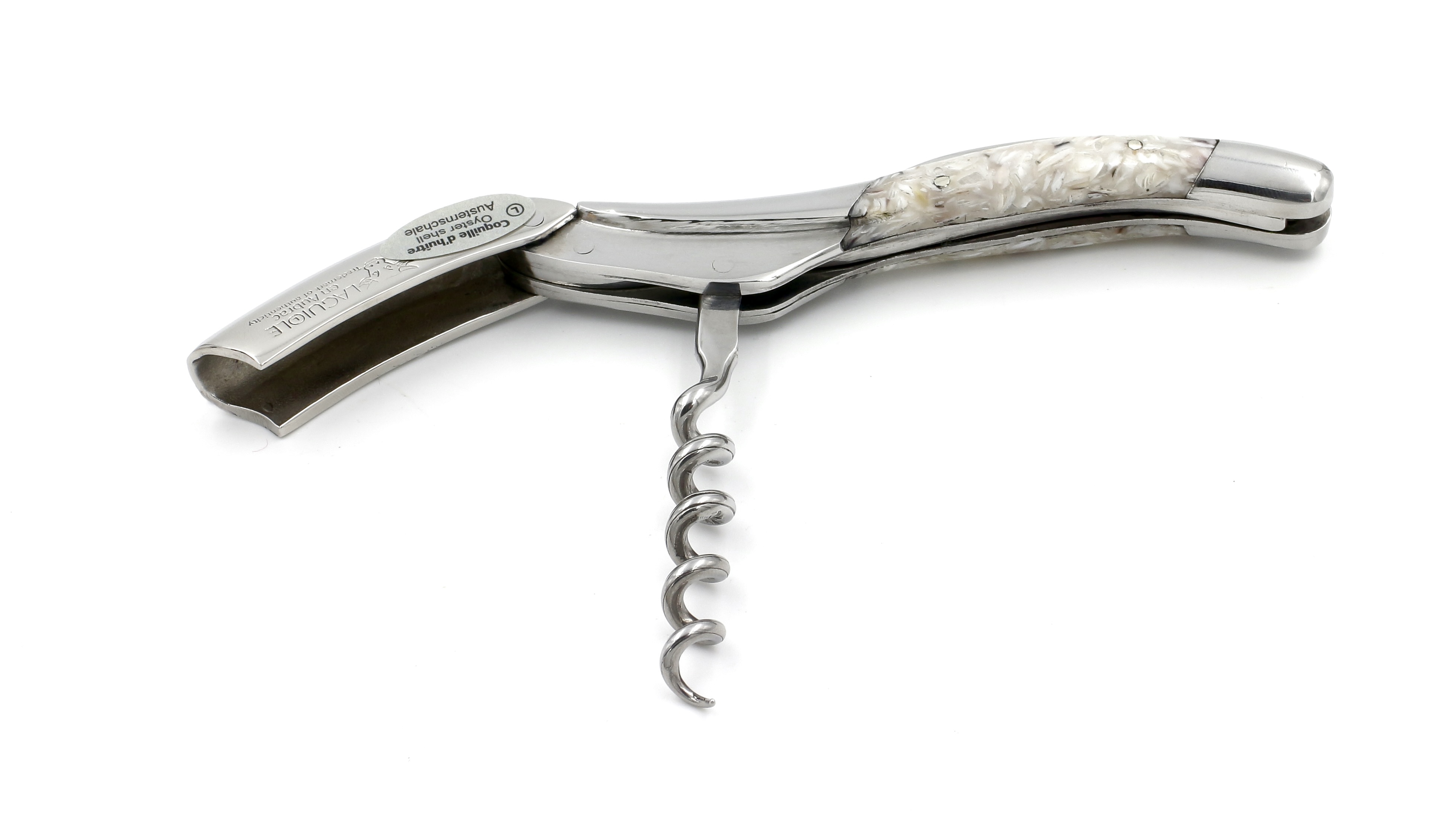 Laguiole en Aubrac Laguiole Sommelier knife oyster shells shiny