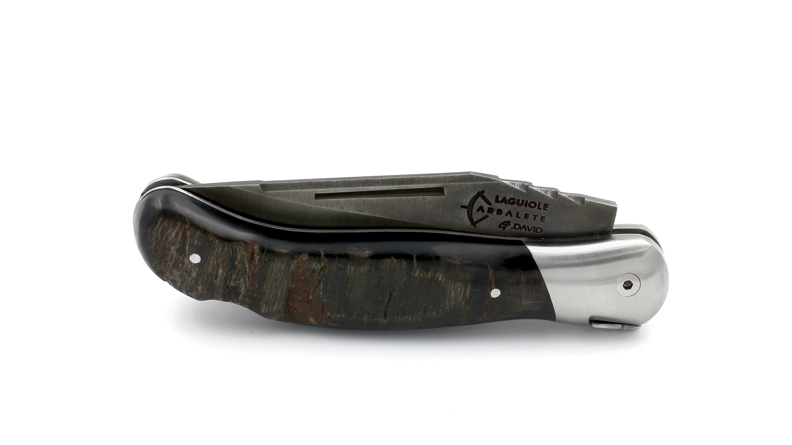 ARBALETE G. David  Laguiole hunting knife NATURE antique buffalo croute