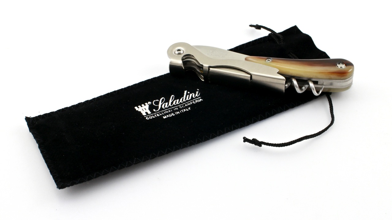 SOM-PC-SAla Saladini Sommeliermesser Hornspitze zweistufig