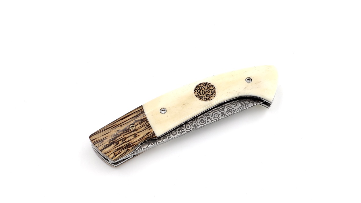 MANU LAPLACE 1515 ZULU palmwood and buffalo bone damascus MANU LAPLACE 1515 ZULU palmwood and buffalo bone damascus