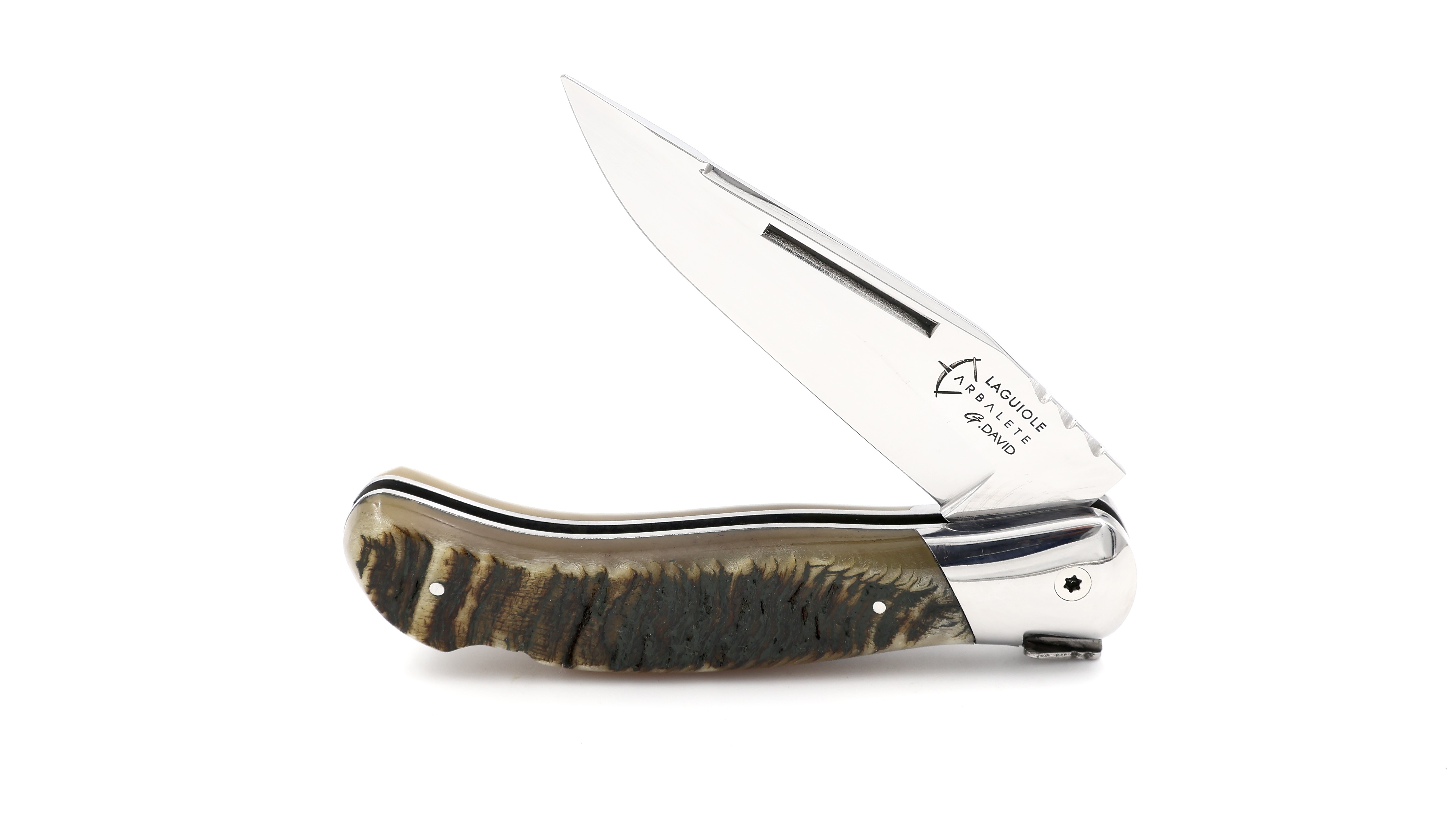 ARBALETE G. David  Laguiole Jagdmesser NATURE Widderhorn poliert 12 cm