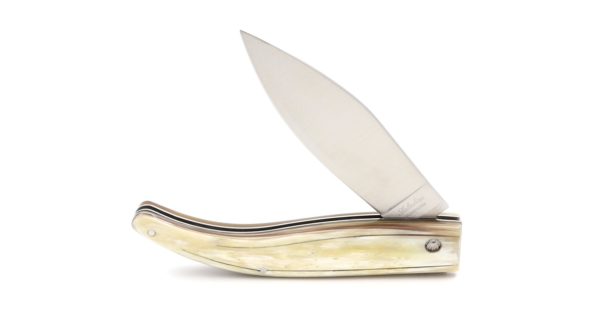 Saladini knife MAREMMANO A FOGLIA horn tip