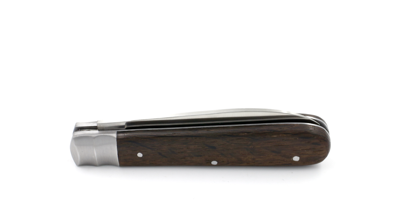 169R-2 OTTER pocket knife with three rivets smoked oak