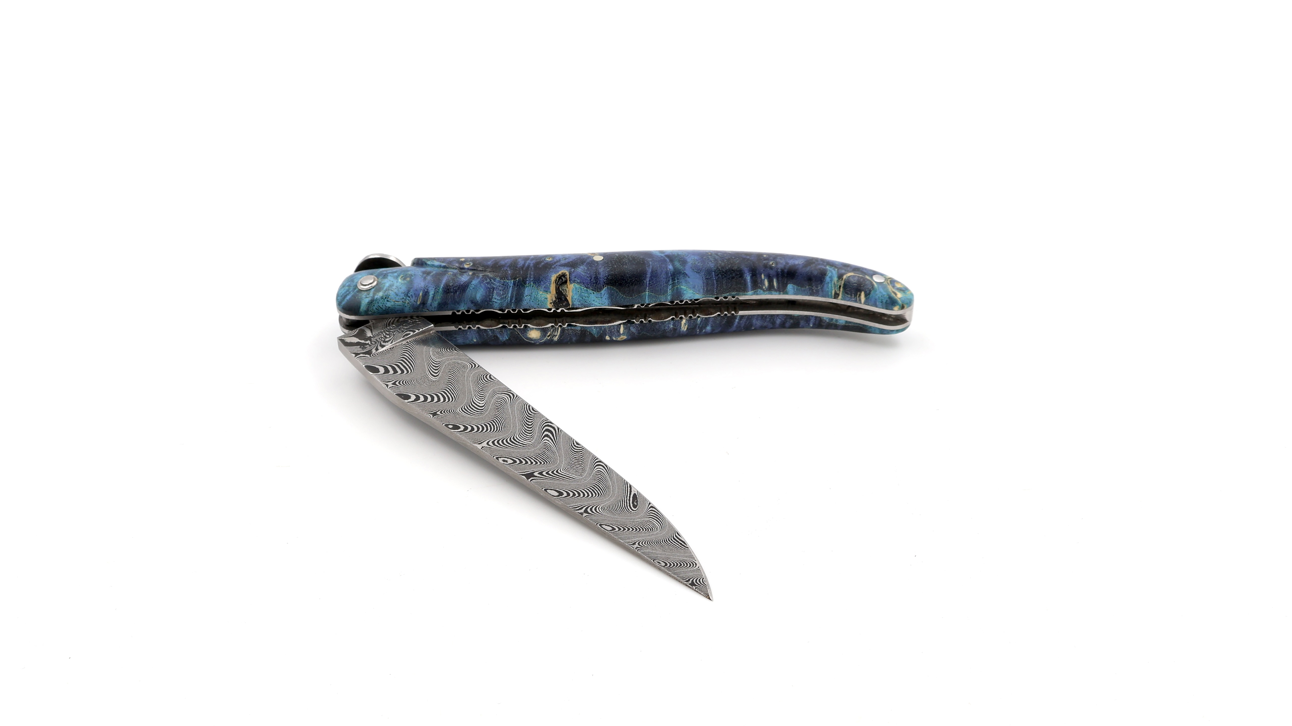 Laguiole en Aubrac Biene ERDE Holunder Wurzelholz DSC® Carbon Damastklinge 12 cm      