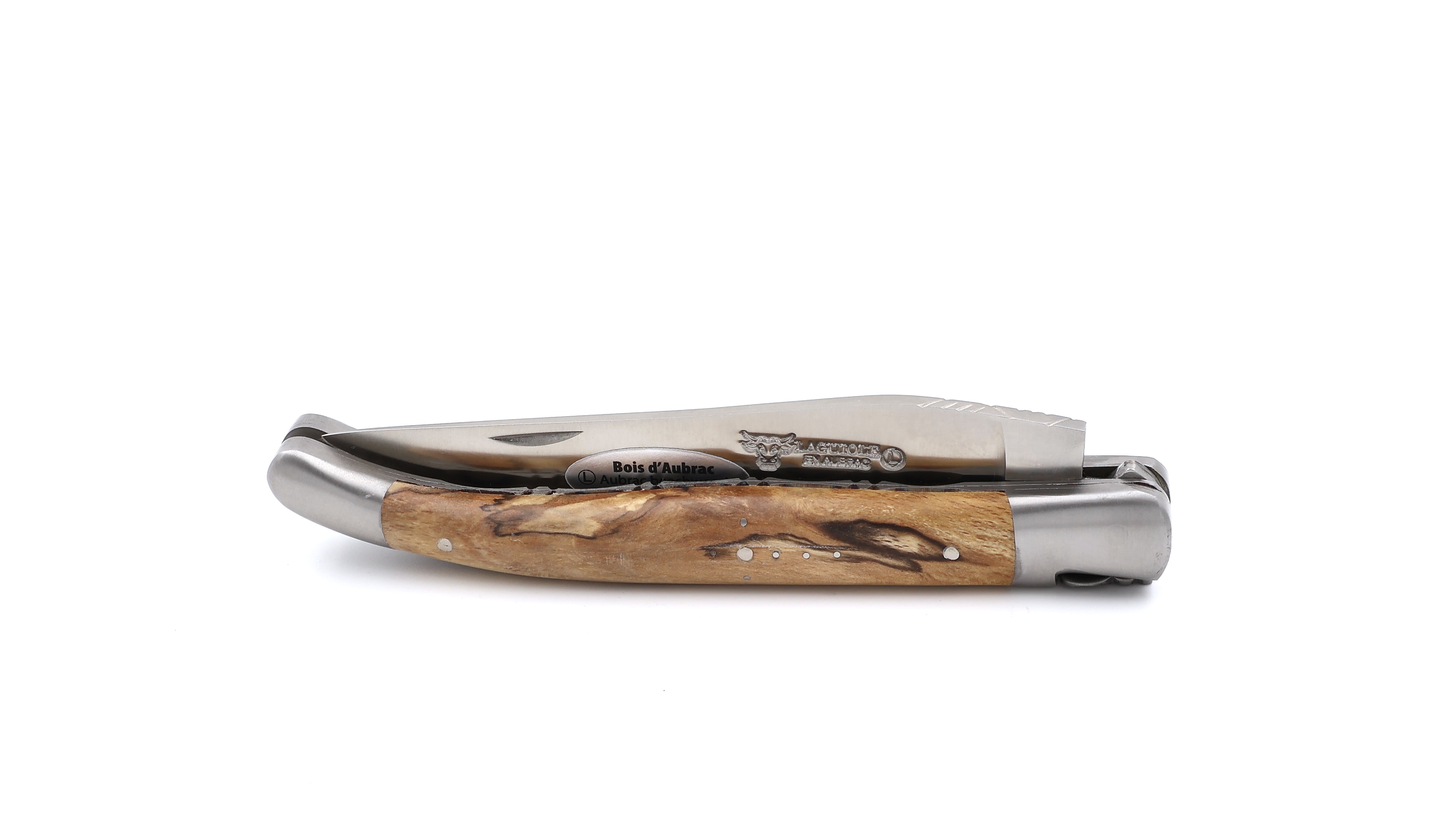 Laguiole en Aubrac doubleplate knife Aubrac beech wood 12 cm
