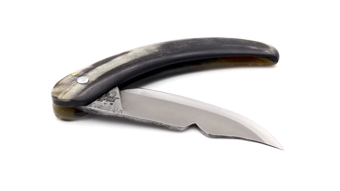 Coutellerie du Lotus Cornicciolu Widderhorn matt korsisches Hirtenmesser 12,5 cm  