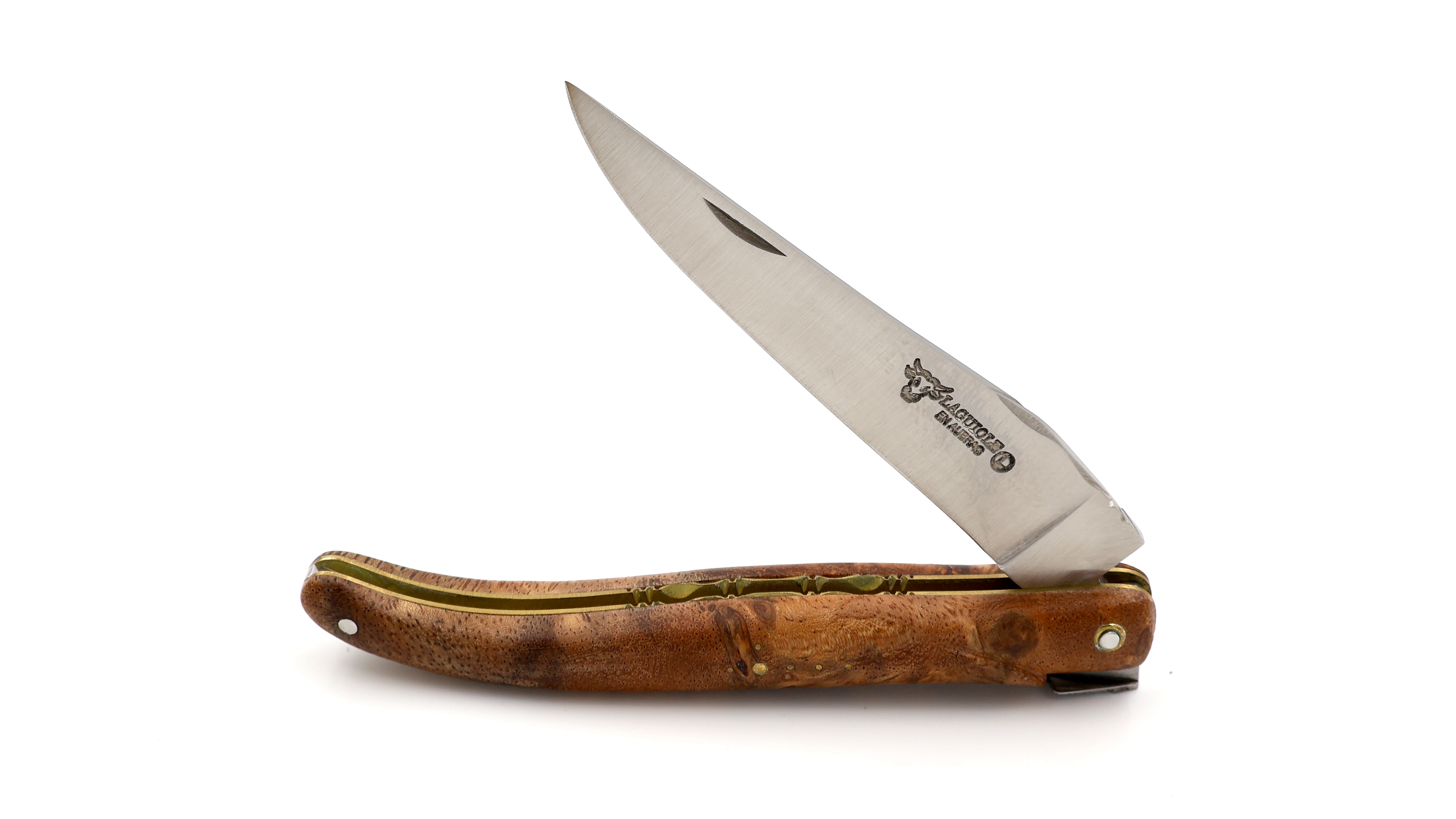 Laguiole en Aubrac Laguiole UNIQUE PIECE albizia- burl 12 cm