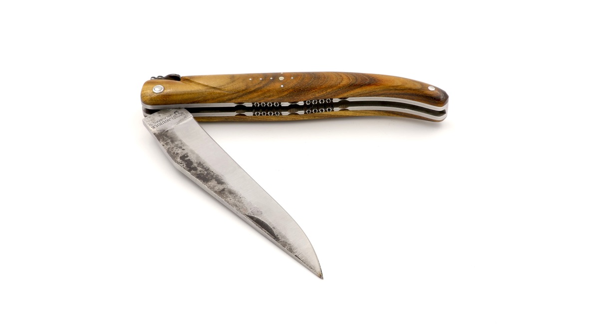 Laguiole en Aubrac Brut de Forge Pistazie massiv Doppelplatine 12 cm