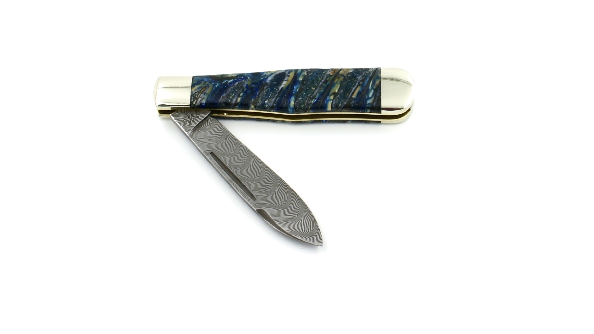 Robert Klaas Flaschen-Erl mammoth tusk stanless damascusblade