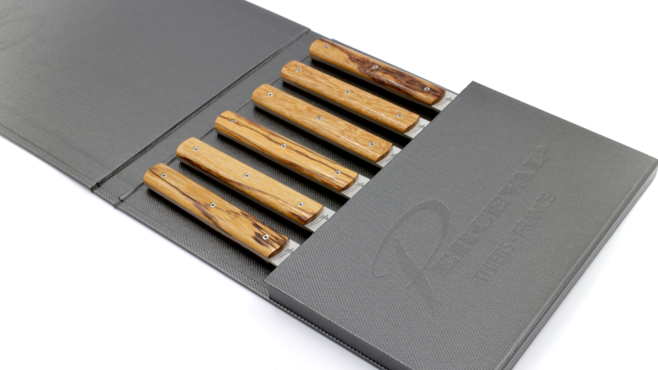 PERCEVAL 888 Steak knives Set of 6 serpent wood