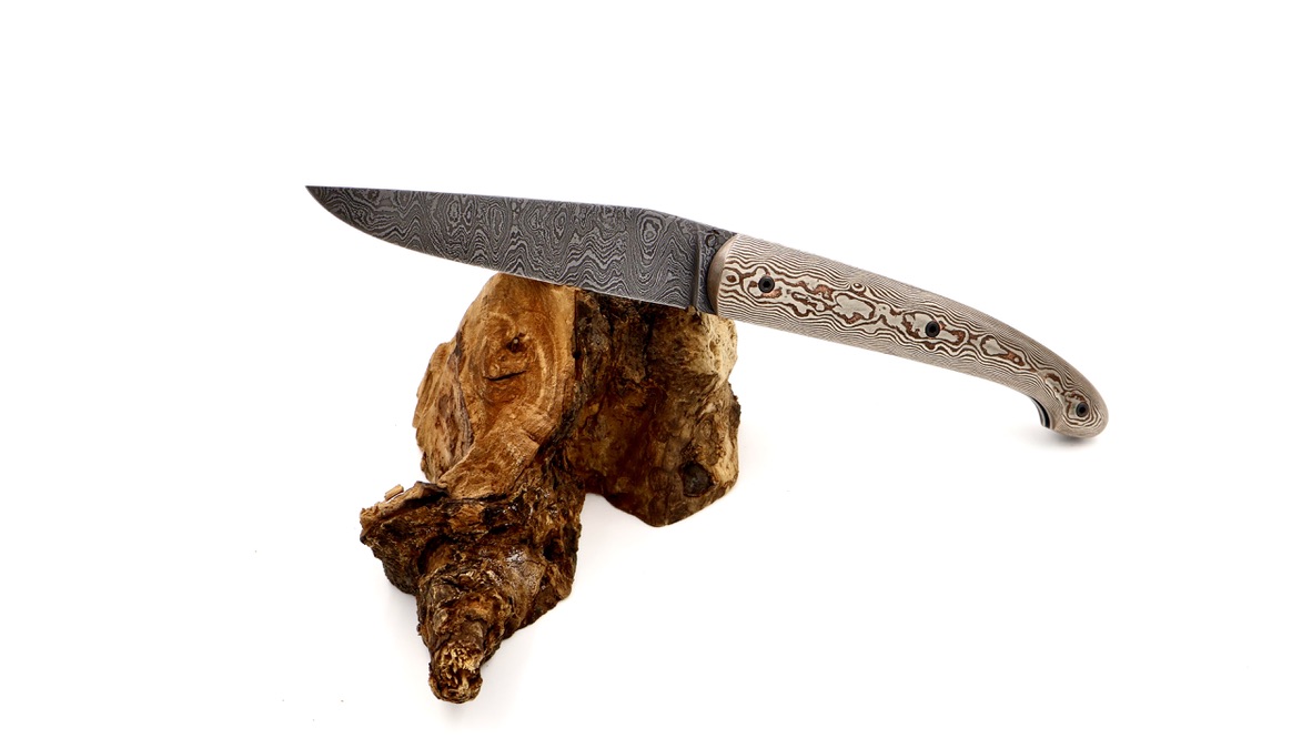 Atelier Odae Le PASSAGER mokume-gane damascus blade