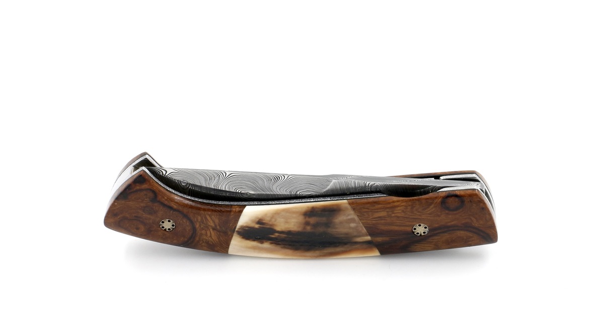 MANU LAPLACE 1515 small  ironwood/warthog ivory damascus blade