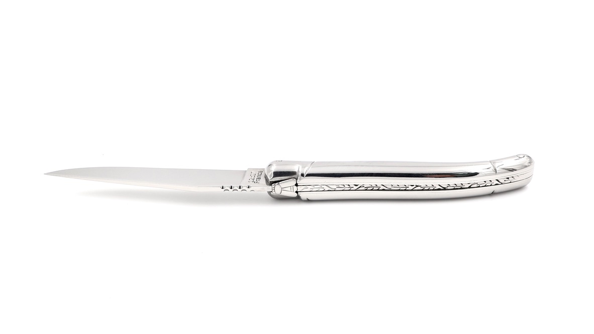ARBALETE G. David  Laguiole knife stainless steel shiny 12 cm