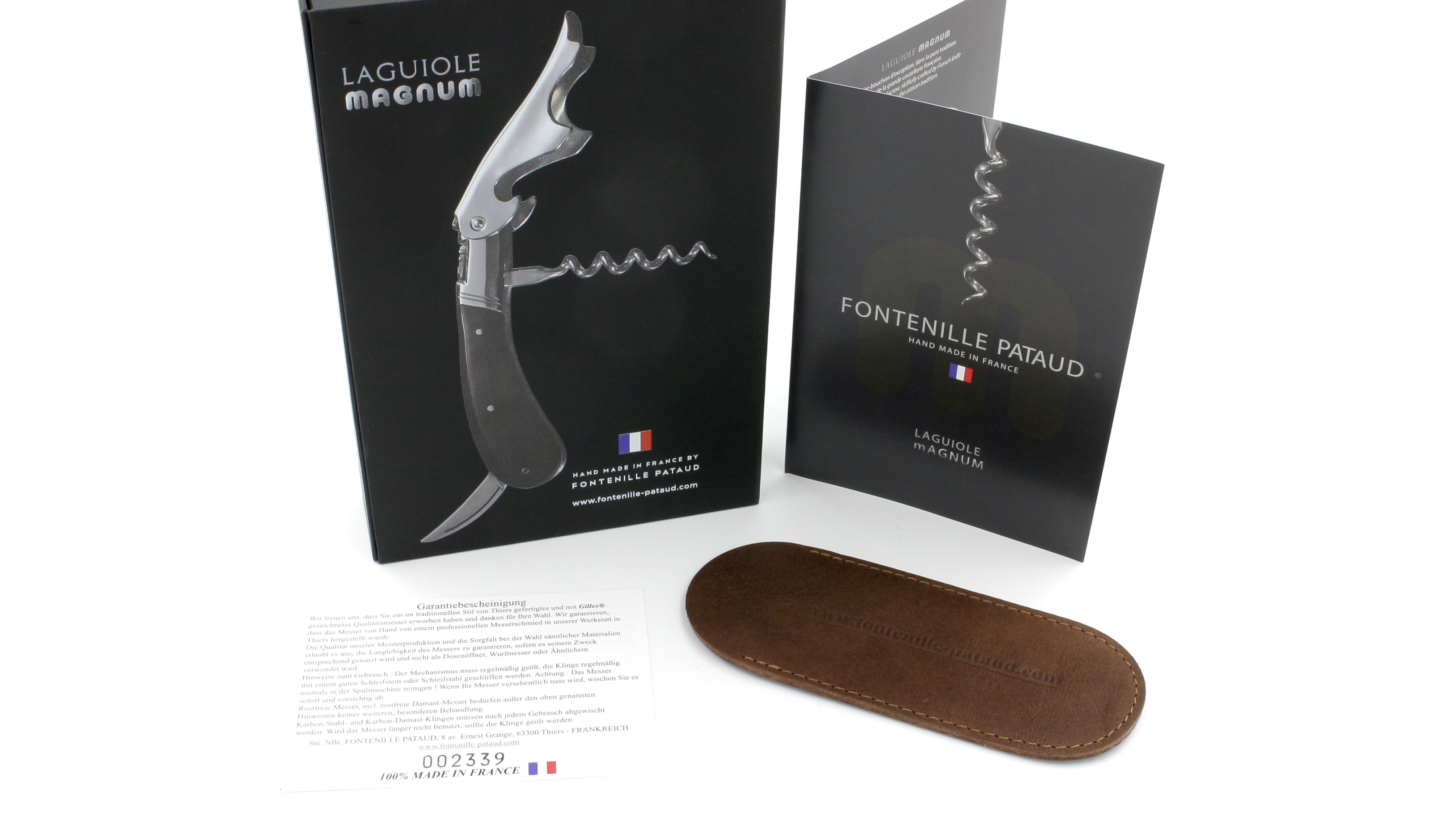 69442E93-8BE0-4361-BF68-856159A04839_1_201_a Fontenille Pataud MAGNUM  Laguiole Sommeliermesser Büffelhorn