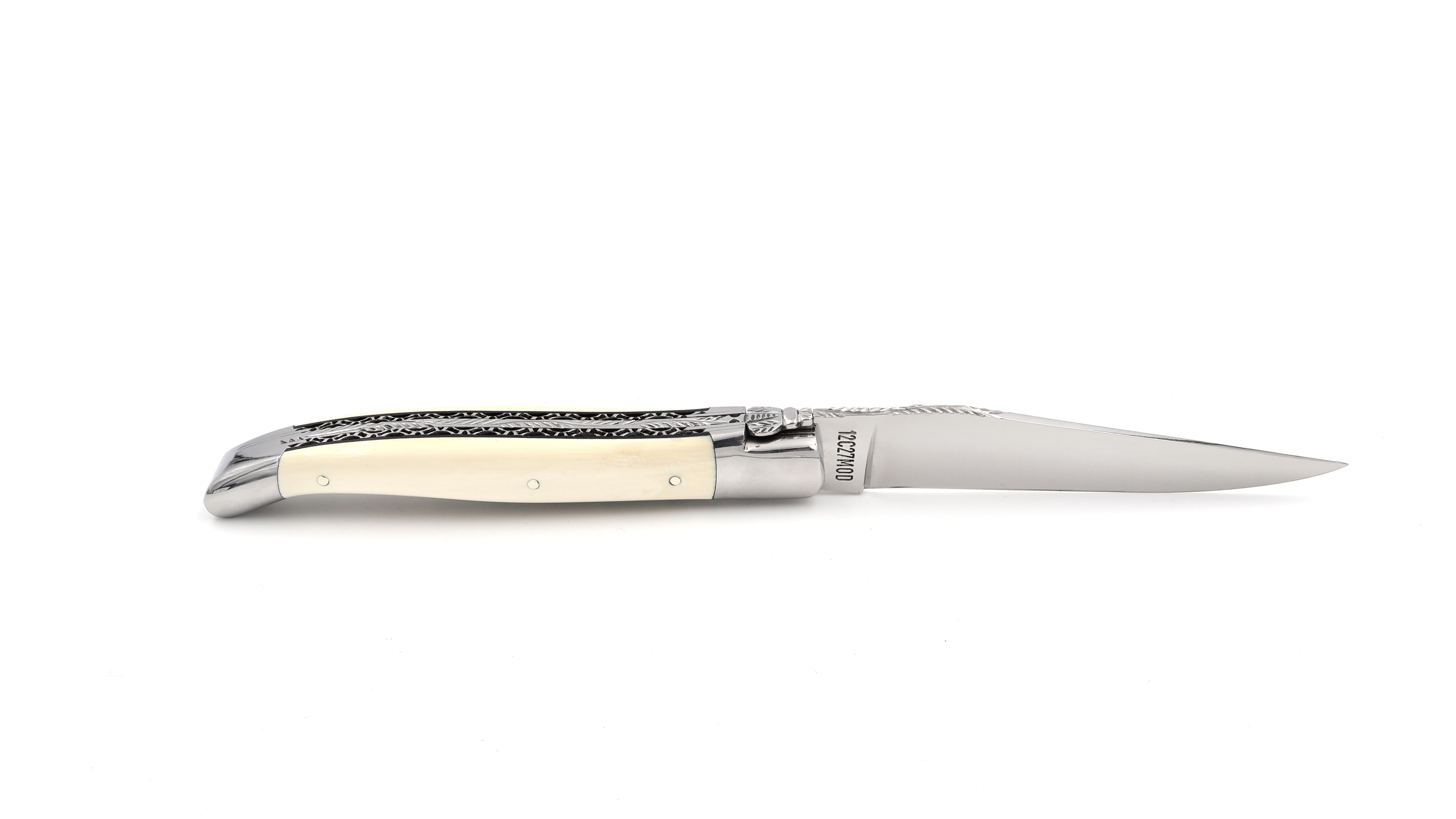 Laguiole en Aubrac Mammutelfenbein Doppelplatine 12 cm