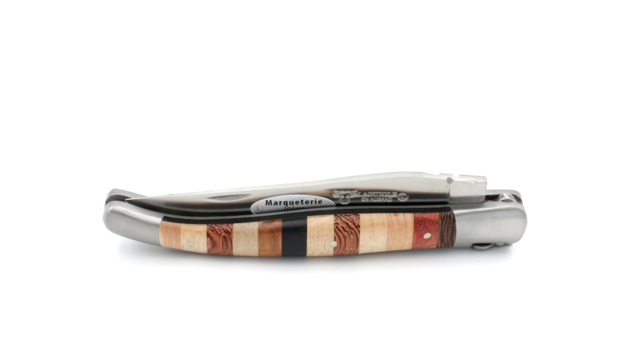 Laguiole en Aubrac  Edelhölzer/Marqueterie matt  12 cm