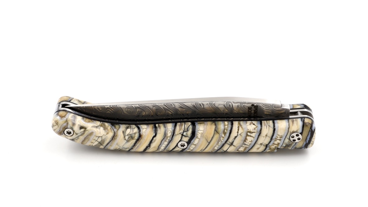 Claude DOZORME L'ATELIER Laguiole mammoth 12 cm damascus