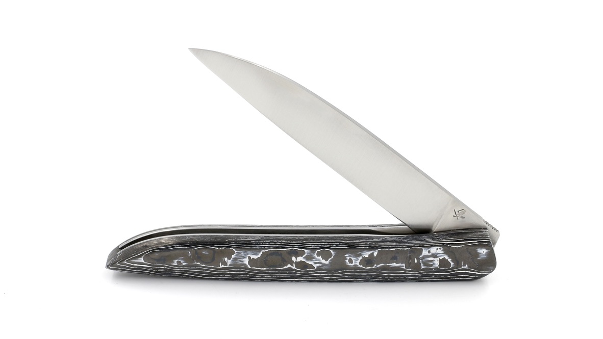 Roland LANNIER folding knife Why so serious? WHITE STORM