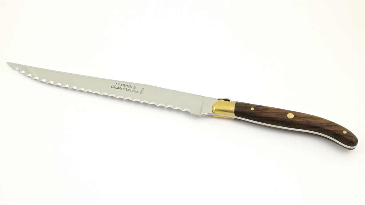Claude DOZORME Laguiole Brotmesser Vallerina Messing 20,5 cm