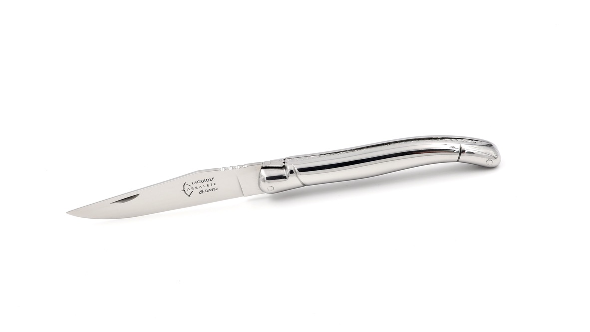 ARBALETE G. David  Laguiole knife stainless steel shiny 12 cm