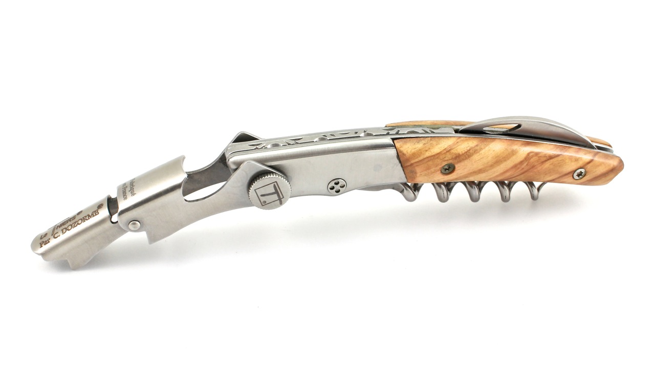 Claude DOZORME Le Thiers sommelier knife olive wood