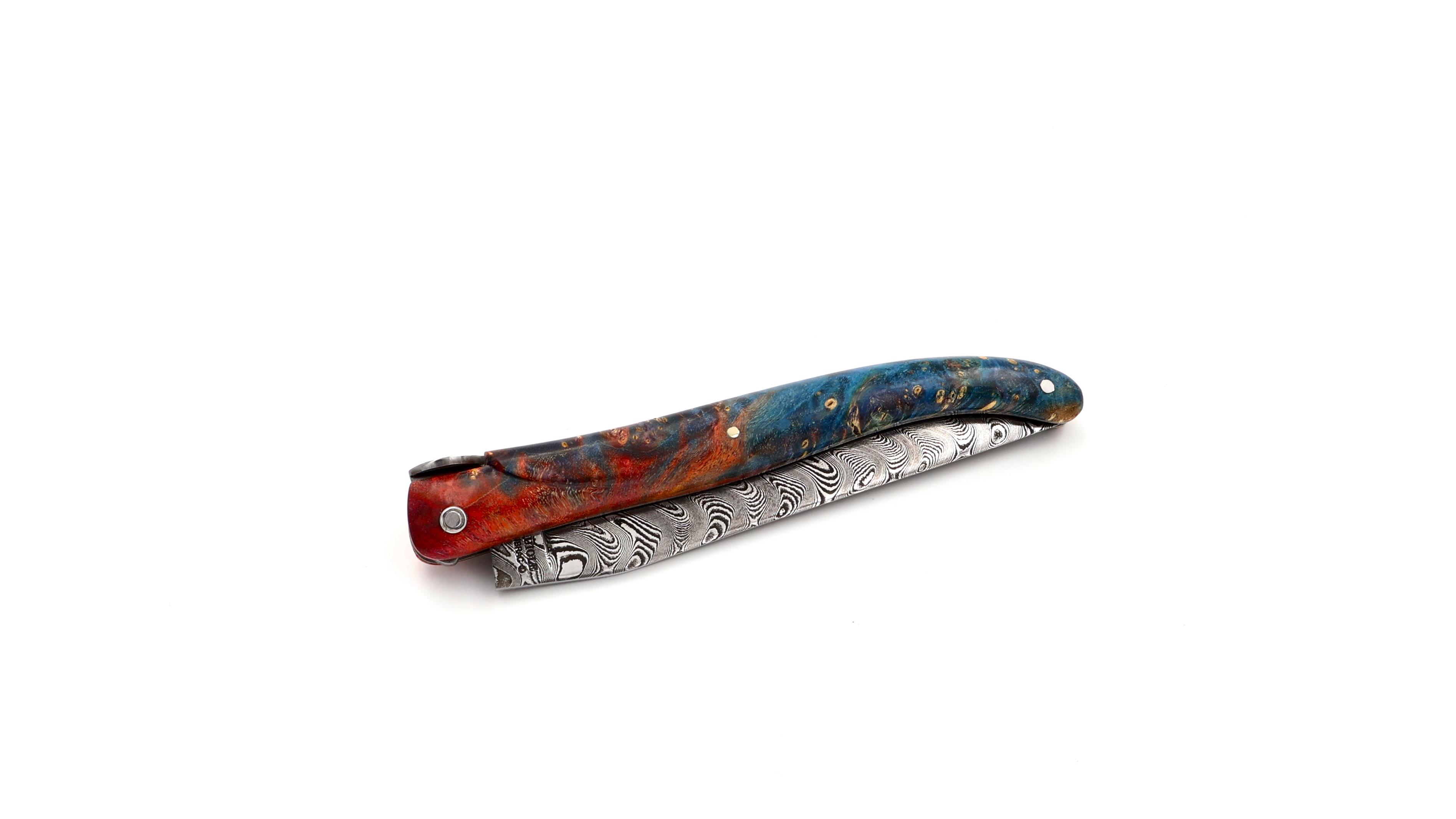 Laguiole en Aubrac Laguiole elder burl with EARTH bee DSC® Carbon damascus 12 cm