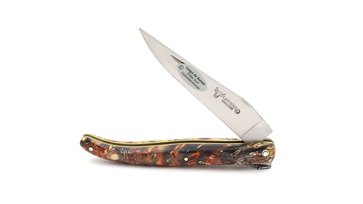 Laguiole en Aubrac Biene WELTRAUM Holunder Wurzelholz 12 cm   