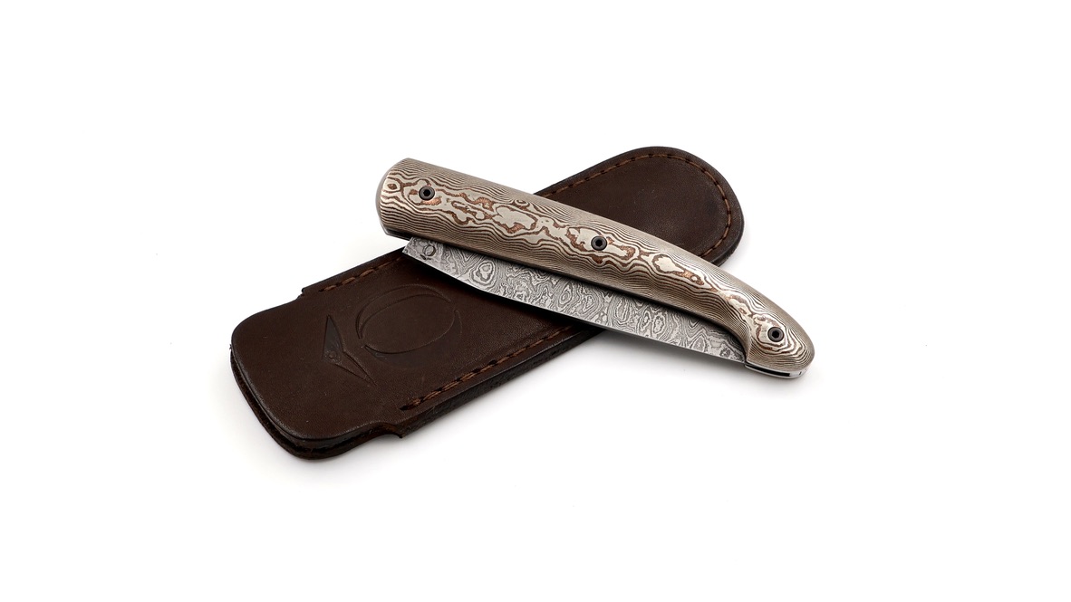 Atelier Odae Le PASSAGER mokume-gane damascus blade