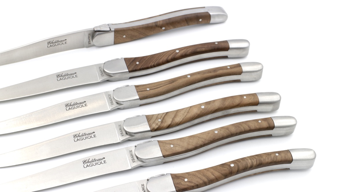 Château Laguiole Laguiole Steakknives walnut set of six