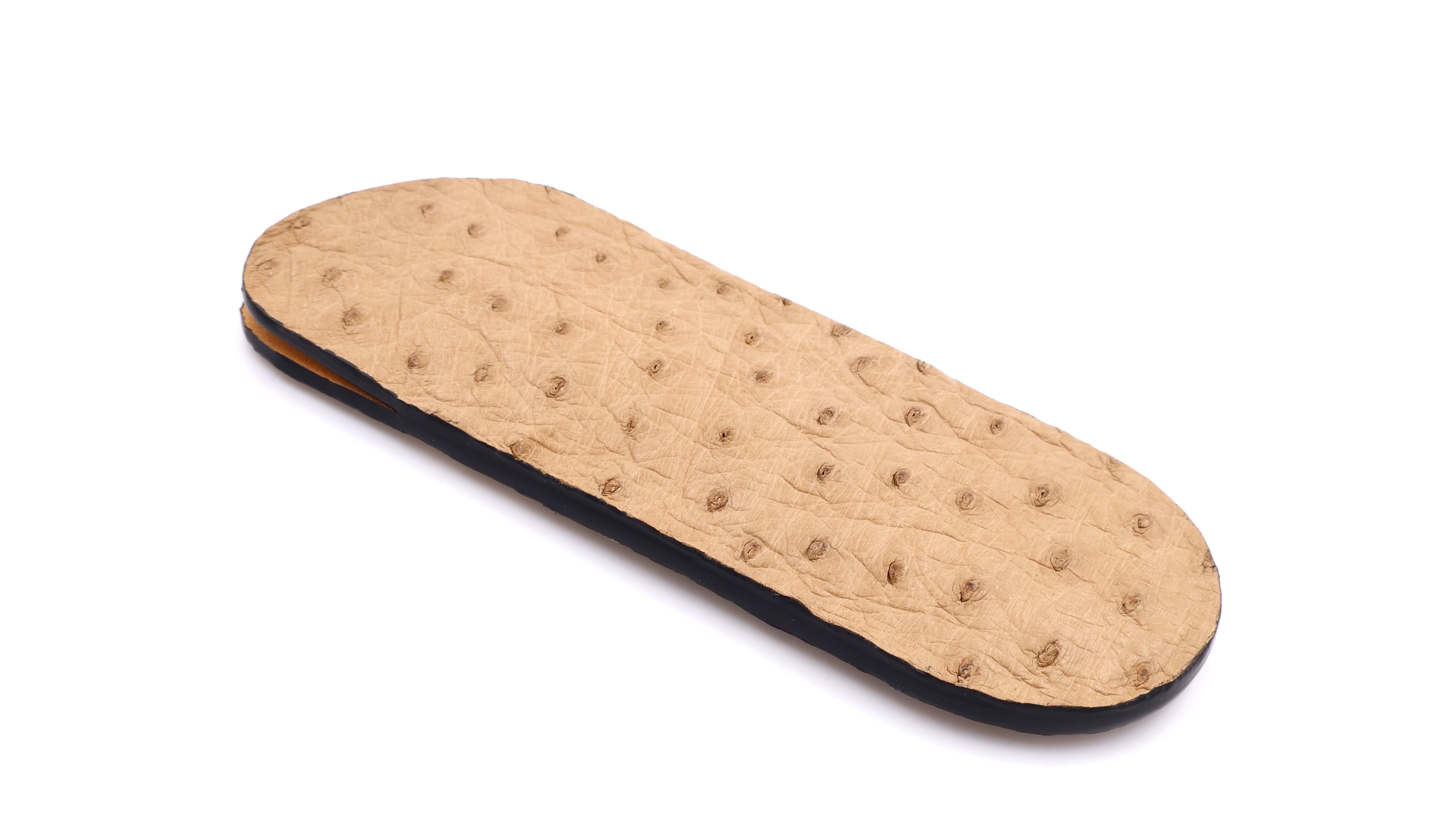 Atelier N°7 Stecketui Straussenleder beige 14 cm   
