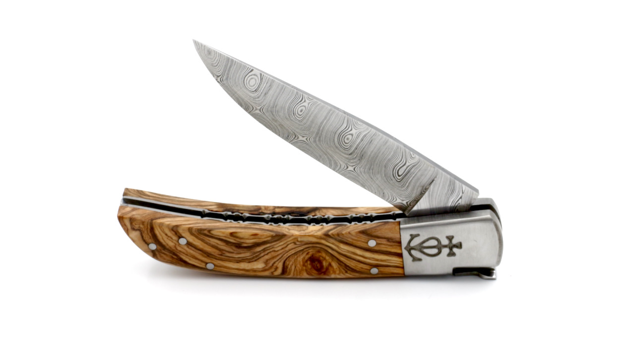 Le Camarguais Olive guillochiert Damast 12 cm