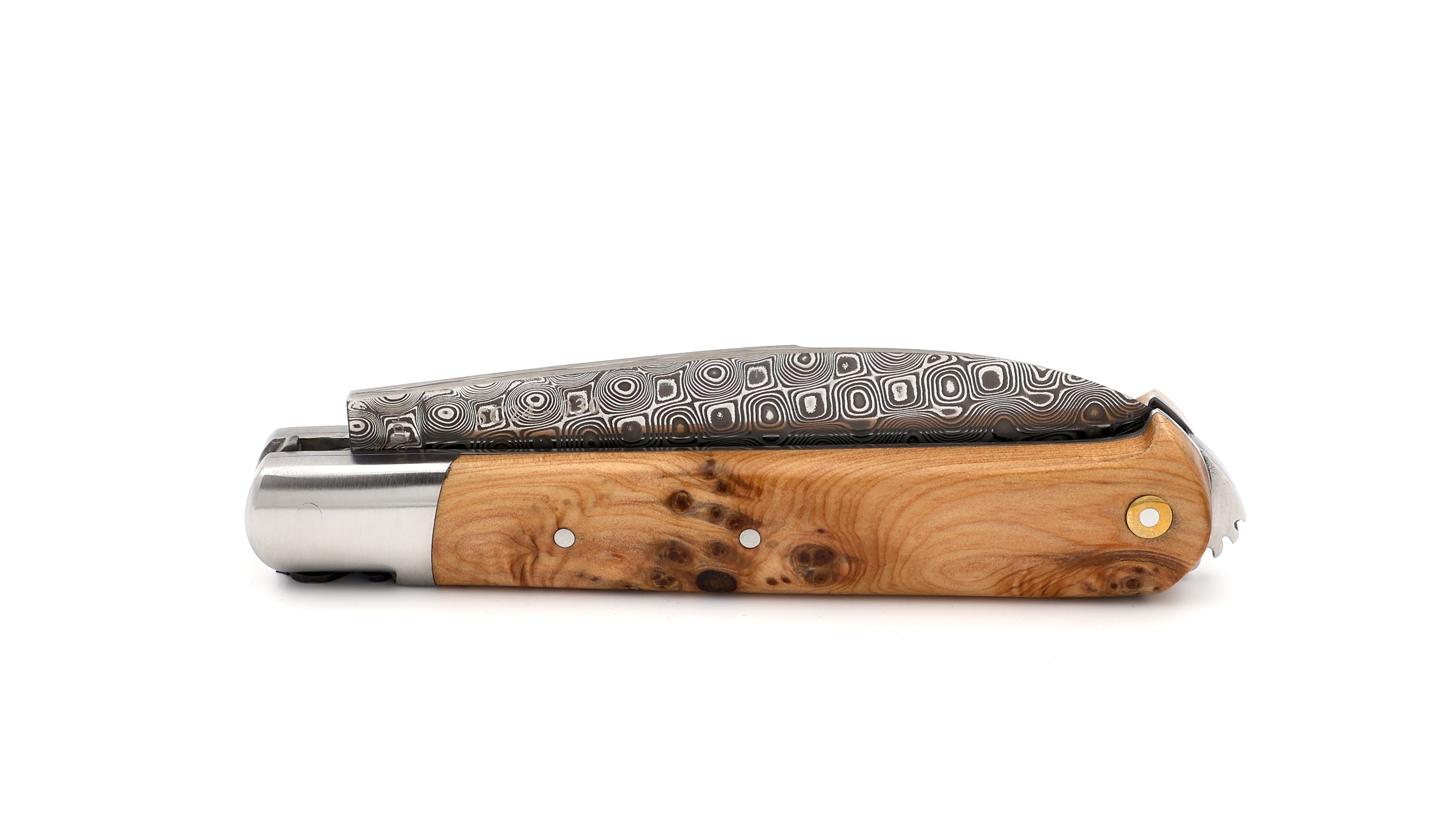 Fontenille Pataud 5 Coqs knife juniper rose damascus