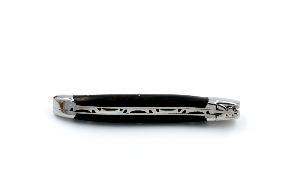 Honoré Durand Laguiole Knife Prestige ebony shiny 12 cm