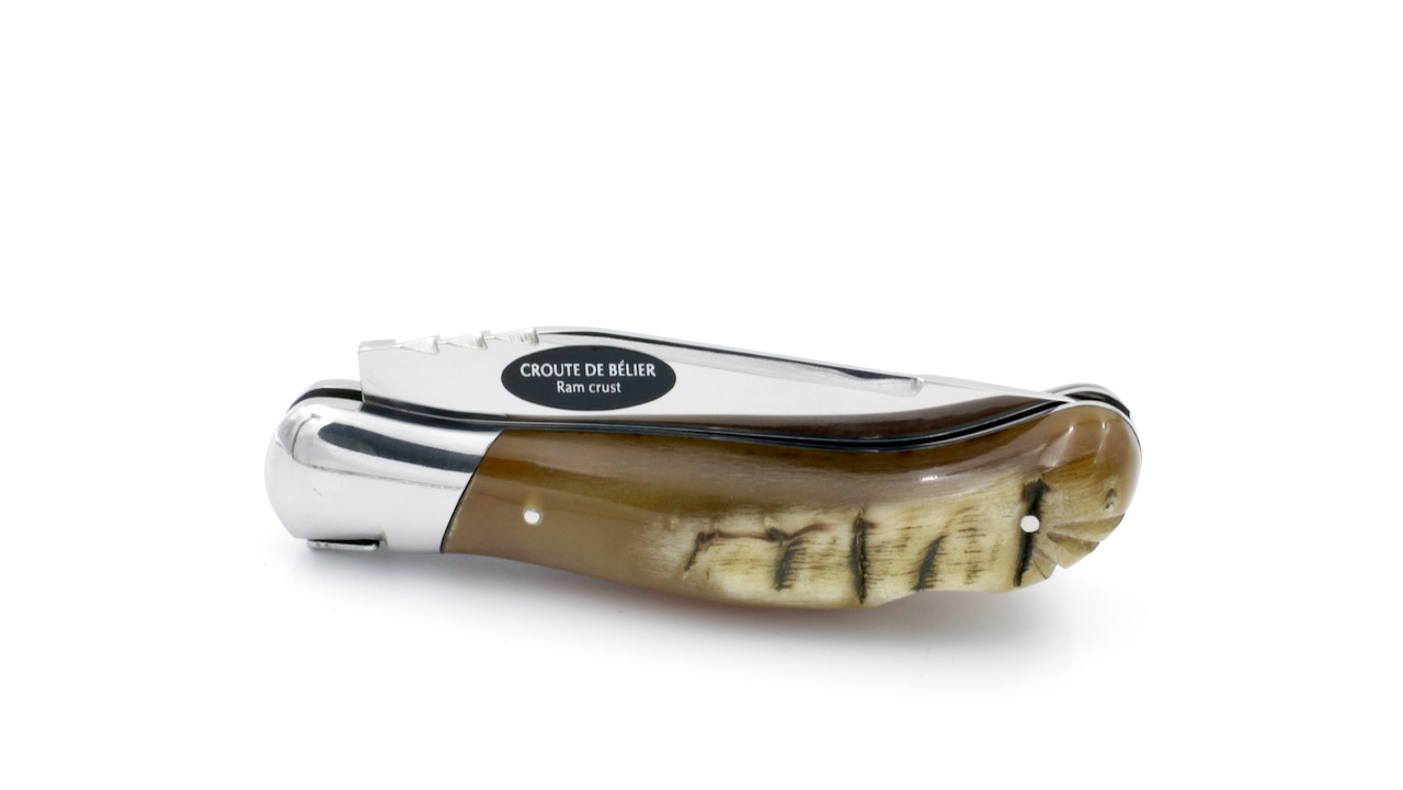 Arbalete-Celtic-Korken-Widder-5 ARBALETE G. David Laguiole hunting knife celtic ramhorn with corkscrew