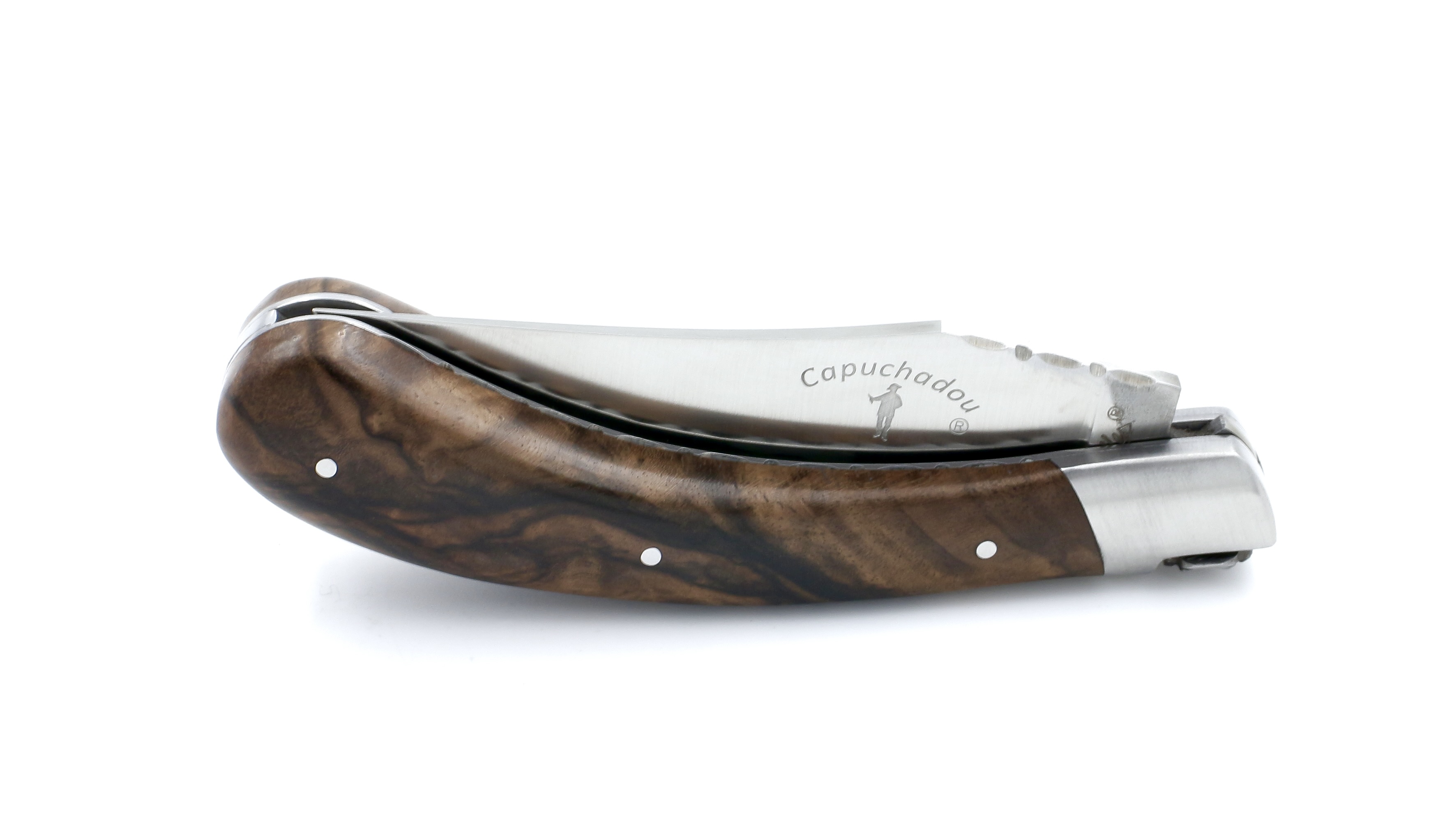 Fontenille Pataud CAPOCHADOU guillochiert Nussbaum Wurzelholz 12 cm
