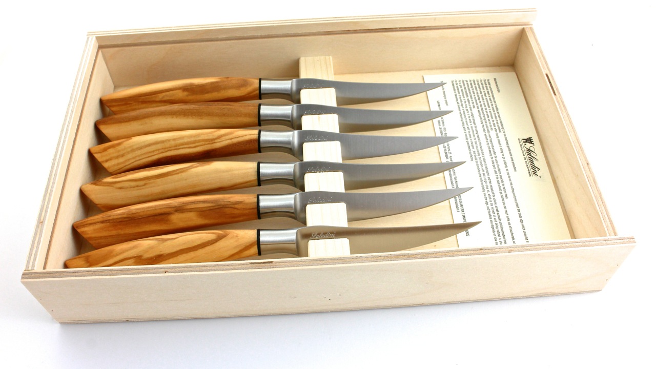 Saladini Steakmesser-Set 4-tlg. oder 6-tlg. Olive