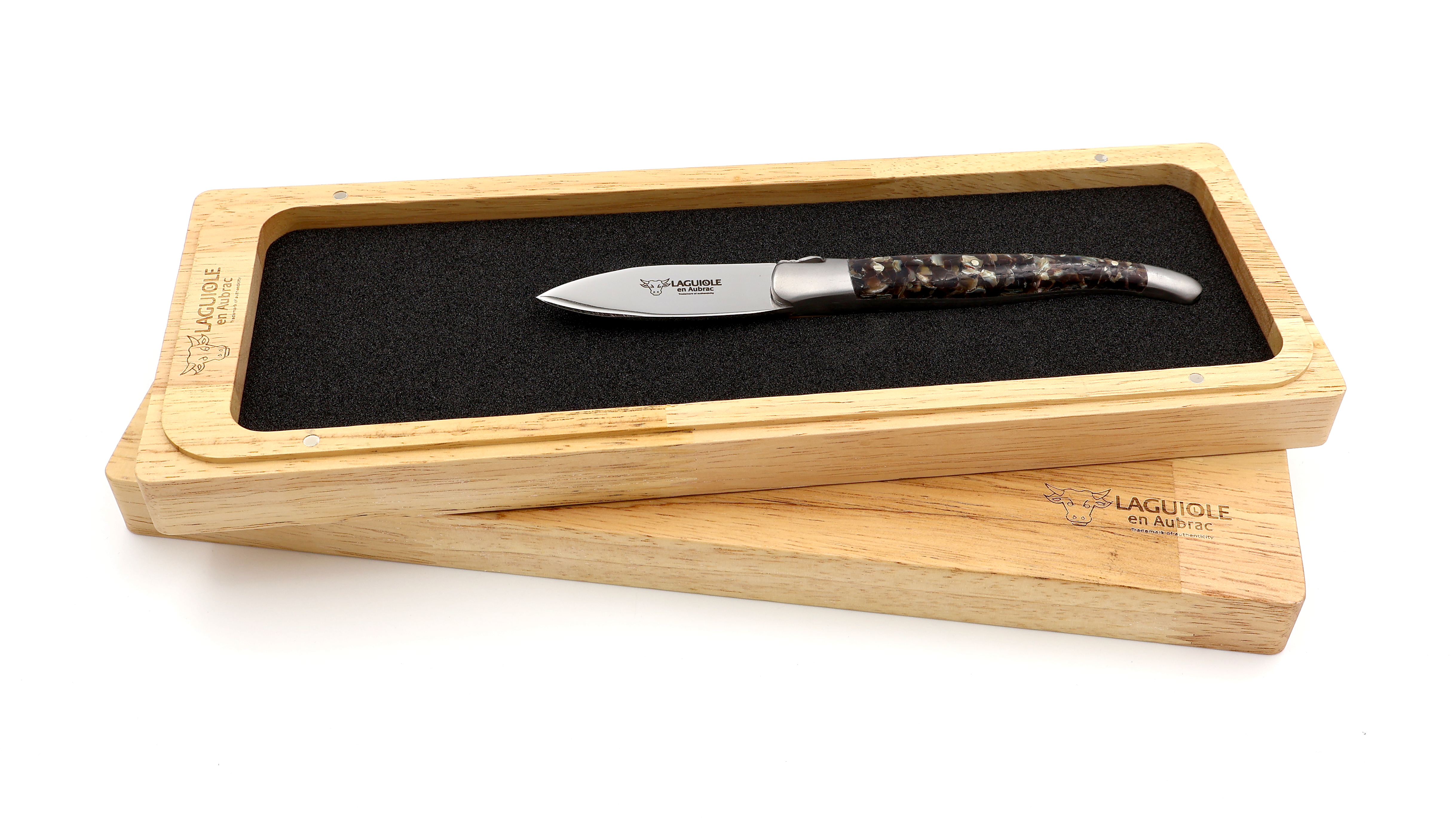 Laguiole en Aubrac Laguiole Austernmesser Griff Muschelschalen