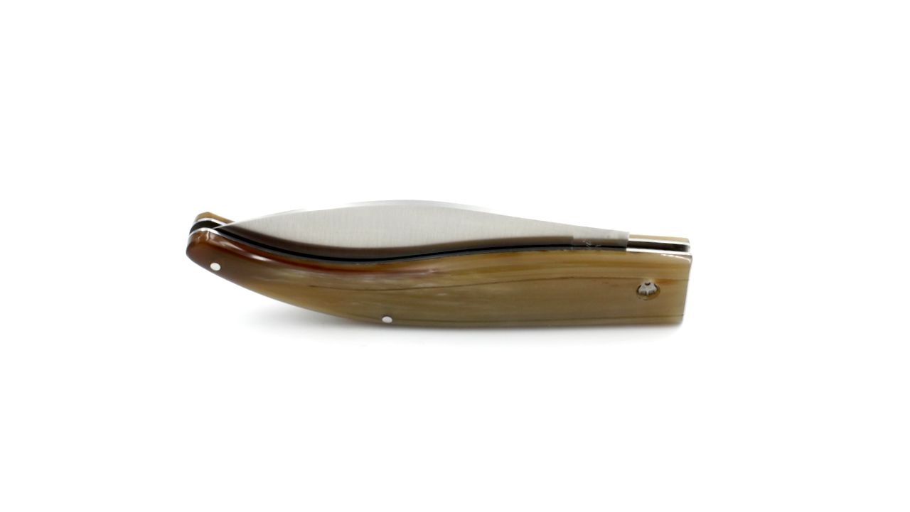 Saladini knife MAREMMANO A FOGLIA horn tip