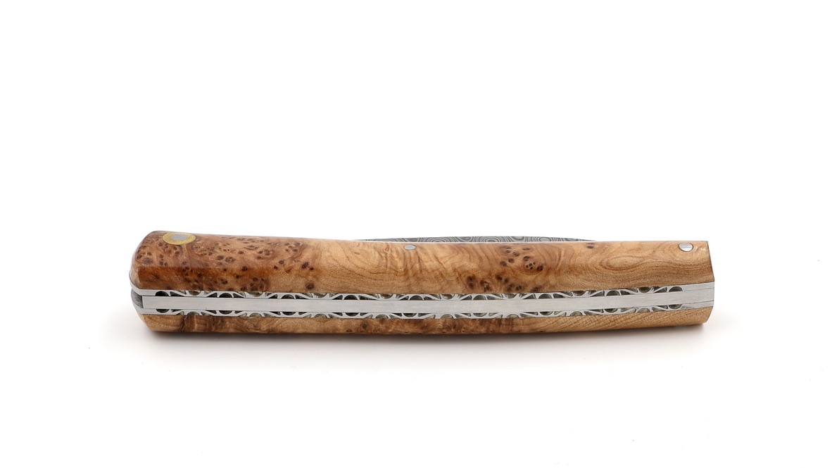 Liadou du Vallon® PETIT juniper chiseled plates damascus 10,5 cm