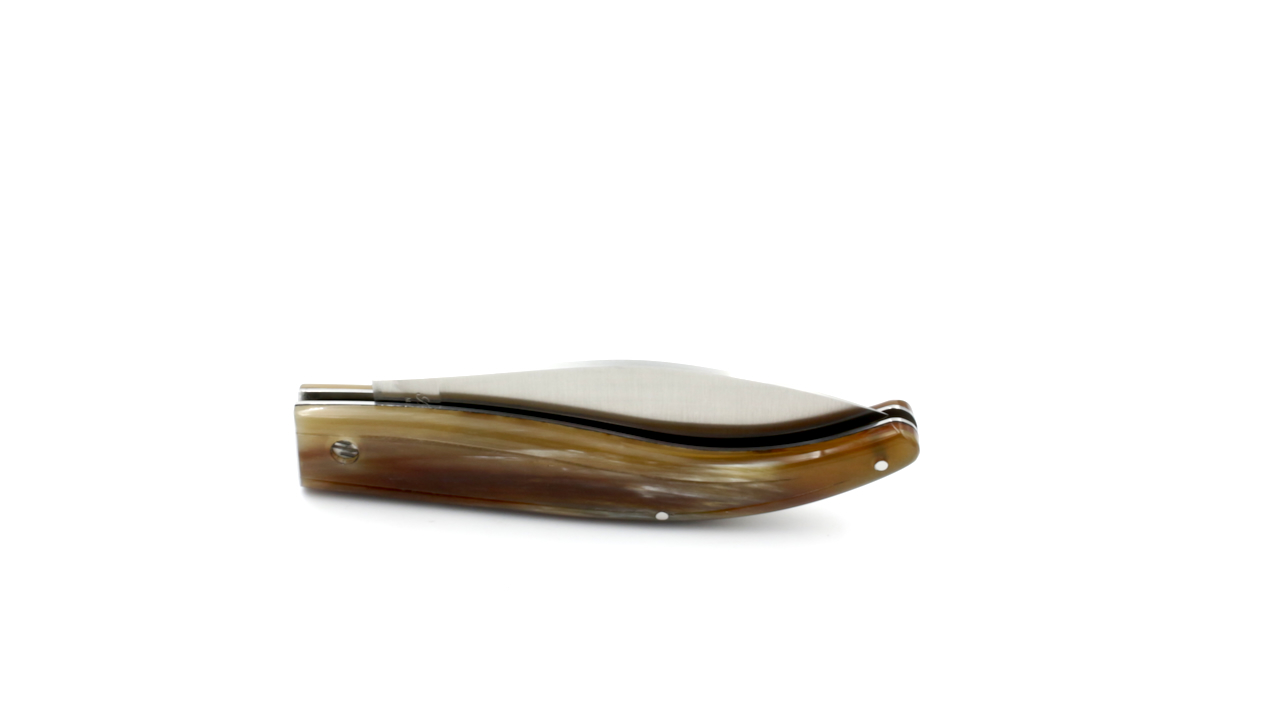 Saladini knife MAREMMANO A FOGLIA horn tip