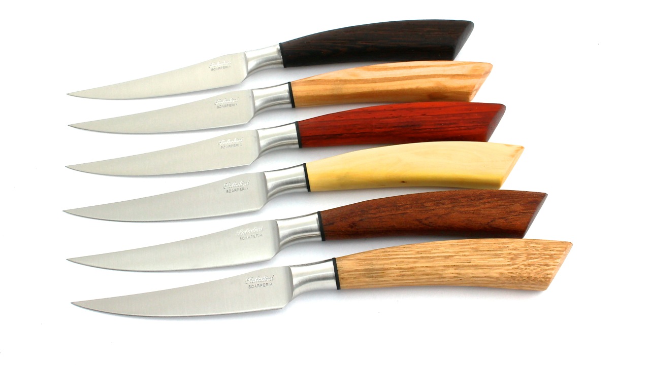 Saladini Steakmesser-Set 6-tlg. Hölzer gemischt