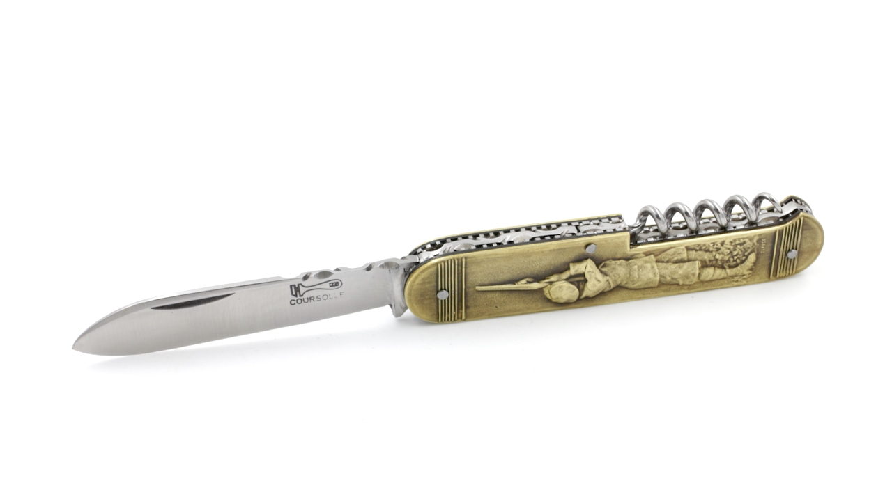 249P-Le-Chasseur-1 Sujet Couperier-Coursolle PRESTIGE Jäger 10,5 cm mit Korkenzieher